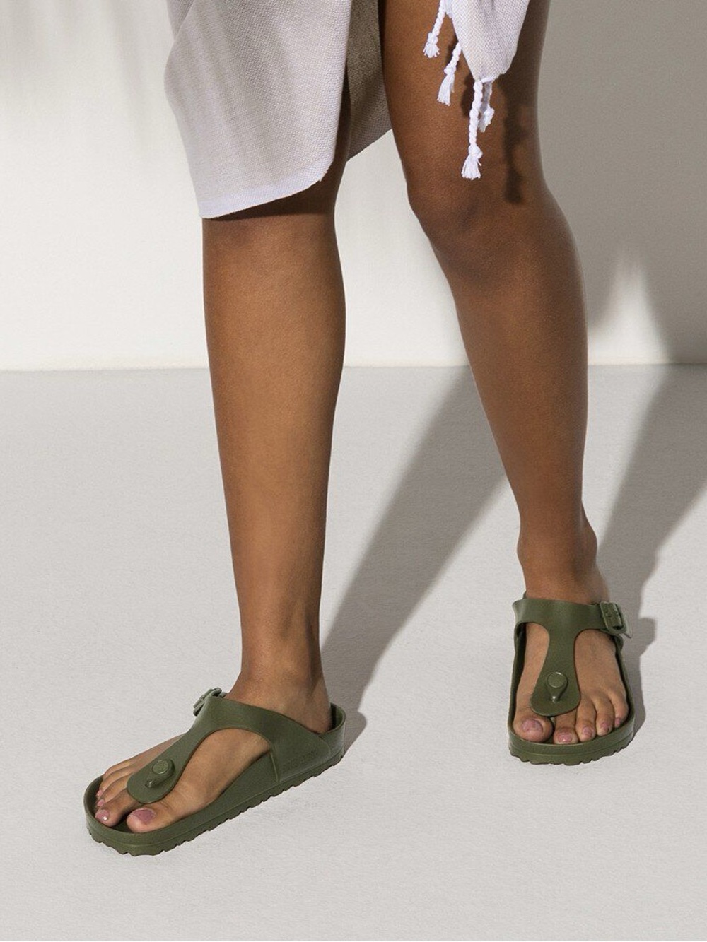 Birkenstock Gizeh Essentials Eva Sandals in Khaki